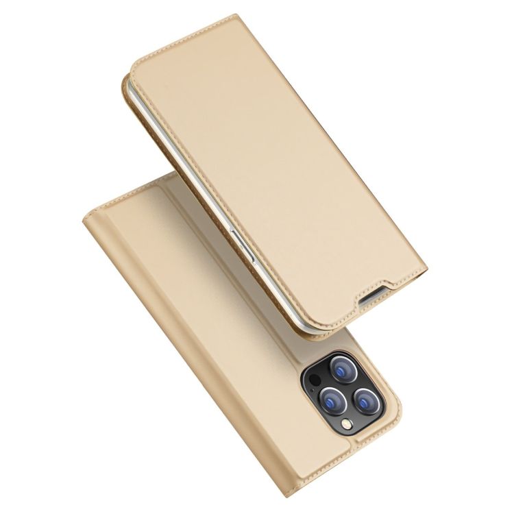 Peňaženkové puzdro Dux Ducis Skin Pro zlaté – Apple iPhone 14 Pro Max | Kryty na mobil Kryty na mobil | Peňaženkové puzdro Dux Ducis Skin Pro zlaté – Apple iPhone 14 Pro Max | Kryty na mobil