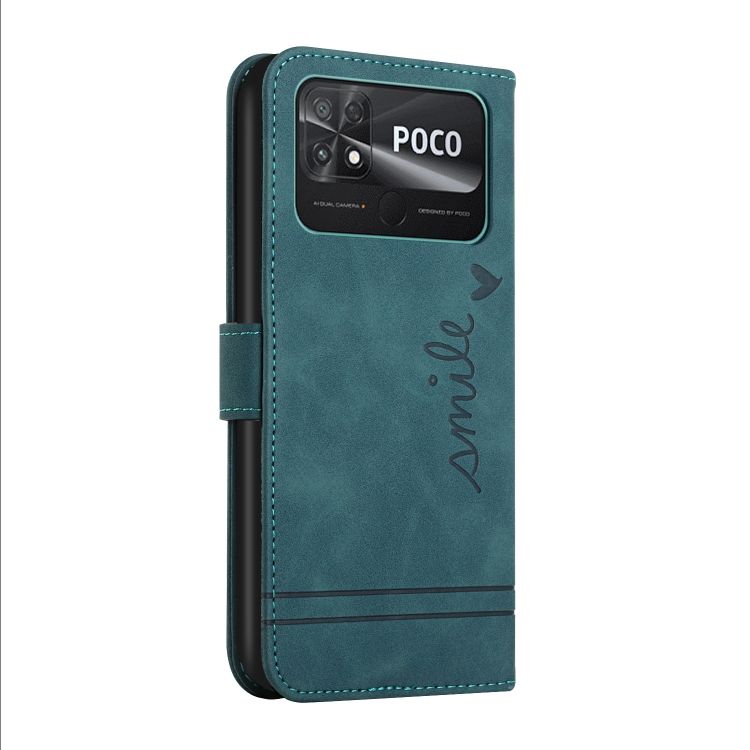 Peňaženkové puzdro Retro Smile zelené – Xiaomi Poco C40 | Kryty na mobil Kryty na mobil | Peňaženkové puzdro Retro Smile zelené – Xiaomi Poco C40 | Kryty na mobil