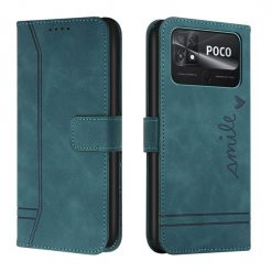 Peňaženkové puzdro Retro Smile zelené – Xiaomi Poco C40 | Kryty na mobil Kryty na mobil | Peňaženkové puzdro Retro Smile zelené – Xiaomi Poco C40 | Kryty na mobil