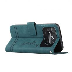 Peňaženkové puzdro Retro Smile zelené – Xiaomi Poco C40 | Kryty na mobil Kryty na mobil | Peňaženkové puzdro Retro Smile zelené – Xiaomi Poco C40 | Kryty na mobil