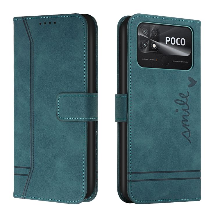 Peňaženkové puzdro Retro Smile zelené – Xiaomi Poco C40 | Kryty na mobil Kryty na mobil | Peňaženkové puzdro Retro Smile zelené – Xiaomi Poco C40 | Kryty na mobil