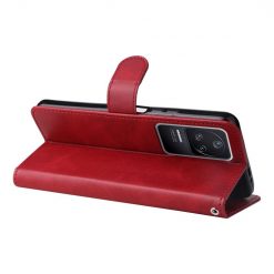 Kryty na mobil | Peňaženkové puzdro Solid červené – Xiaomi Poco F4 | Kryty na mobil