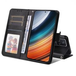 Kryty na mobil | Peňaženkové puzdro Solid čierne – Xiaomi Poco F4 | Kryty na mobil