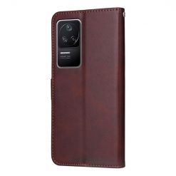 Kryty na mobil | Peňaženkové puzdro Solid hnedé – Xiaomi Poco F4 | Kryty na mobil