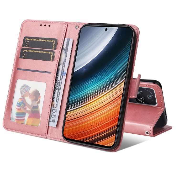 Peňaženkové puzdro Solid ružové – Xiaomi Poco F4 | Kryty na mobil Kryty na mobil | Peňaženkové puzdro Solid ružové – Xiaomi Poco F4 | Kryty na mobil