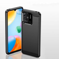 Kryty na mobil | Zadný kryt Carbon čierny – Xiaomi Redmi 10C | Kryty na mobil