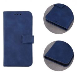 Kryty na mobil | Knižkové puzdro Smart Velvet modré – Apple iPhone 14 | Kryty na mobil