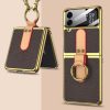 Kryty na mobil | Kryt GKK Fashion Ring case modrý – Samsung Galaxy Z Flip 4 | Kryty na mobil