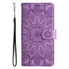 Kryty na mobil | Peňaženkové puzdro Embossing Pattern Slnečnica červené – Apple iPhone 14 | Kryty na mobil