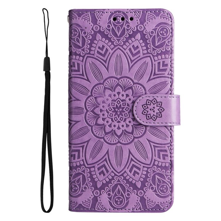 Peňaženkové puzdro Embossing Pattern Slnečnica fialové – Apple iPhone 14 Plus | Kryty na mobil Kryty na mobil | Peňaženkové puzdro Embossing Pattern Slnečnica fialové – Apple iPhone 14 Plus | Kryty na mobil