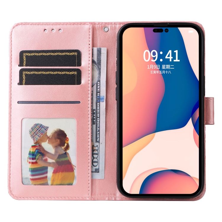 Peňaženkové puzdro Embossing Pattern Slnečnica ružové – Apple iPhone 14 Pro Max | Kryty na mobil Kryty na mobil | Peňaženkové puzdro Embossing Pattern Slnečnica ružové – Apple iPhone 14 Pro Max | Kryty na mobil