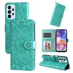 Peňaženkové puzdro Embossing Pattern Slnečnica zelené – Samsung Galaxy A23 5G / M23 | Kryty na mobil Kryty na mobil | Peňaženkové puzdro Embossing Pattern Slnečnica zelené – Samsung Galaxy A23 5G / M23 | Kryty na mobil