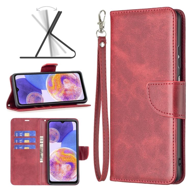 Peňaženkové puzdro Retro Lambskin červené – Samsung Galaxy A23 5G | Kryty na mobil Kryty na mobil | Peňaženkové puzdro Retro Lambskin červené – Samsung Galaxy A23 5G | Kryty na mobil
