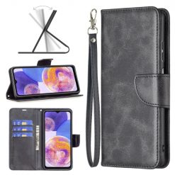 Peňaženkové puzdro Retro Lambskin čierne – Samsung Galaxy A23 5G | Kryty na mobil Kryty na mobil | Peňaženkové puzdro Retro Lambskin čierne – Samsung Galaxy A23 5G | Kryty na mobil