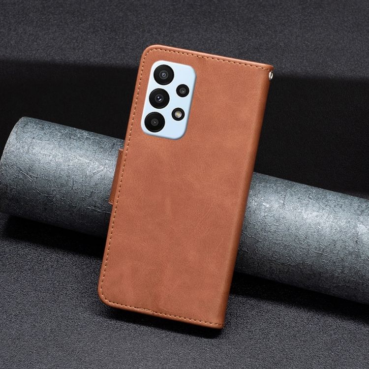 Peňaženkové puzdro Retro Lambskin hnedé – Samsung Galaxy A23 5G | Kryty na mobil Kryty na mobil | Peňaženkové puzdro Retro Lambskin hnedé – Samsung Galaxy A23 5G | Kryty na mobil