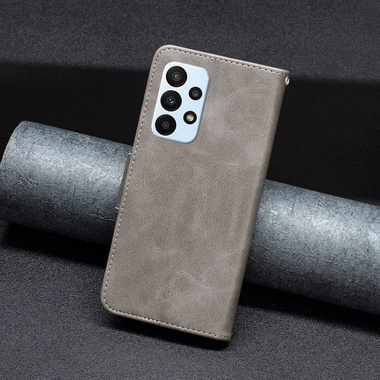 Peňaženkové puzdro Retro Lambskin sivé – Samsung Galaxy A23 5G | Kryty na mobil Kryty na mobil | Peňaženkové puzdro Retro Lambskin sivé – Samsung Galaxy A23 5G | Kryty na mobil