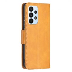 Kryty na mobil | Peňaženkové puzdro Retro Lambskin žlté – Samsung Galaxy A23 5G | Kryty na mobil