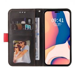 Kryty na mobil | Peňaženkové puzdro Stitching čierno-červené – Apple iPhone 14 Pro Max | Kryty na mobil
