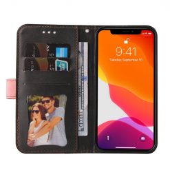 Kryty na mobil | Peňaženkové puzdro Stitching čierno-ružové – Apple iPhone 14 Plus | Kryty na mobil