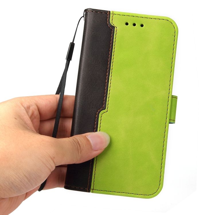 Peňaženkové puzdro Stitching čierno-zelené – Apple iPhone 14 Plus | Kryty na mobil Kryty na mobil | Peňaženkové puzdro Stitching čierno-zelené – Apple iPhone 14 Plus | Kryty na mobil