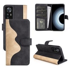 Kryty na mobil | Peňaženkové puzdro Dual Wavy Case čierne – Xiaomi 12T / 12T Pro | Kryty na mobil