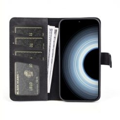 Kryty na mobil | Peňaženkové puzdro Dual Wavy Case čierne – Xiaomi 12T / 12T Pro | Kryty na mobil