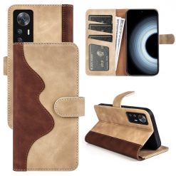 Kryty na mobil | Peňaženkové puzdro Dual Wavy Case hnedé – Xiaomi 12T / 12T Pro | Kryty na mobil