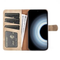 Kryty na mobil | Peňaženkové puzdro Dual Wavy Case hnedé – Xiaomi 12T / 12T Pro | Kryty na mobil