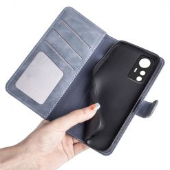 Kryty na mobil | Peňaženkové puzdro Dual Wavy Case modré – Xiaomi 12T / 12T Pro | Kryty na mobil