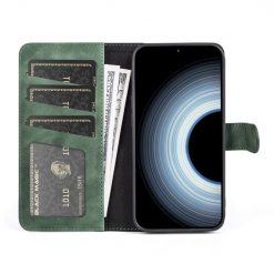 Kryty na mobil | Peňaženkové puzdro Dual Wavy Case zelené – Xiaomi 12T / 12T Pro | Kryty na mobil