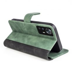 Kryty na mobil | Peňaženkové puzdro Dual Wavy Case zelené – Xiaomi 12T / 12T Pro | Kryty na mobil
