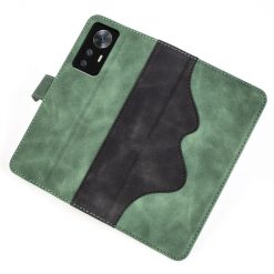 Kryty na mobil | Peňaženkové puzdro Dual Wavy Case zelené – Xiaomi 12T / 12T Pro | Kryty na mobil
