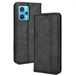 Kryty na mobil | Peňaženkové puzdro Retro Leather čierne – Realme 9 (4G) / 9 Pro+ | Kryty na mobil