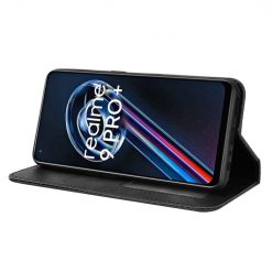 Kryty na mobil | Peňaženkové puzdro Retro Leather čierne – Realme 9 (4G) / 9 Pro+ | Kryty na mobil
