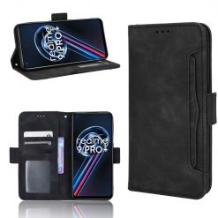Kryty na mobil | Peňaženkové puzdro Slots case čierne – Realme 9 (4G) / 9 Pro+ | Kryty na mobil