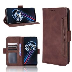 Kryty na mobil | Peňaženkové puzdro Slots case hnedé – Realme 9 (4G) / 9 Pro+ | Kryty na mobil