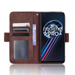 Kryty na mobil | Peňaženkové puzdro Slots case hnedé – Realme 9 (4G) / 9 Pro+ | Kryty na mobil