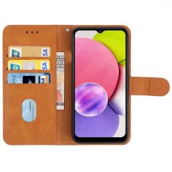 Peňaženkové puzdro Splendid case hnedé – Samsung Galaxy A04s | Kryty na mobil Kryty na mobil | Peňaženkové puzdro Splendid case hnedé – Samsung Galaxy A04s | Kryty na mobil