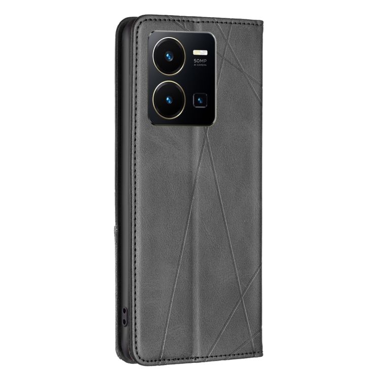Knižkové puzdro Rhombus čierne – Vivo Y35 | Kryty na mobil Kryty na mobil | Knižkové puzdro Rhombus čierne – Vivo Y35 | Kryty na mobil