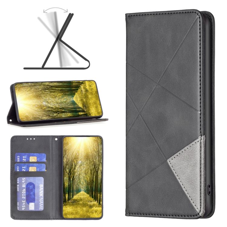 Knižkové puzdro Rhombus čierne – Vivo Y35 | Kryty na mobil Kryty na mobil | Knižkové puzdro Rhombus čierne – Vivo Y35 | Kryty na mobil