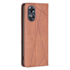 Knižkové puzdro Rhombus hnedé – Oppo A17 | Kryty na mobil Kryty na mobil | Knižkové puzdro Rhombus hnedé – Oppo A17 | Kryty na mobil