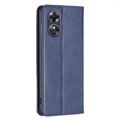 Knižkové puzdro Rhombus modré – Oppo A17 | Kryty na mobil Kryty na mobil | Knižkové puzdro Rhombus modré – Oppo A17 | Kryty na mobil