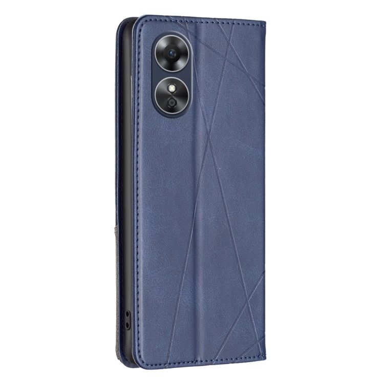 Knižkové puzdro Rhombus modré – Oppo A17 | Kryty na mobil Kryty na mobil | Knižkové puzdro Rhombus modré – Oppo A17 | Kryty na mobil