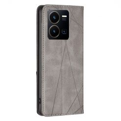 Kryty na mobil | Knižkové puzdro Rhombus sivé – Vivo Y35 | Kryty na mobil
