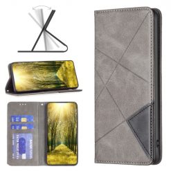 Kryty na mobil | Knižkové puzdro Rhombus sivé – Vivo Y35 | Kryty na mobil