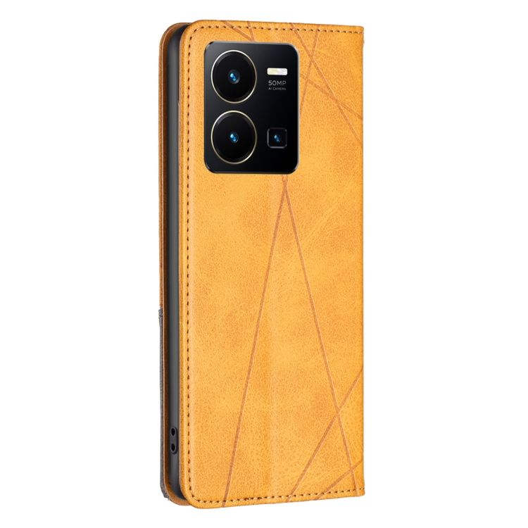 Knižkové puzdro Rhombus žlté – Vivo Y35 | Kryty na mobil Kryty na mobil | Knižkové puzdro Rhombus žlté – Vivo Y35 | Kryty na mobil