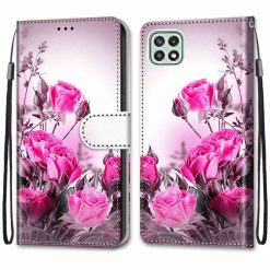 Kryty na mobil | Knižkové puzdro Trendy Cross case Divá ruža – Samsung Galaxy A22 5G | Kryty na mobil