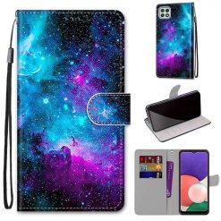 Kryty na mobil | Knižkové puzdro Trendy Cross case Hviezdna obloha – Samsung Galaxy A22 5G | Kryty na mobil