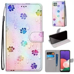 Kryty na mobil | Knižkové puzdro Trendy Cross case Labky – Samsung Galaxy A22 5G | Kryty na mobil