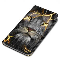Kryty na mobil | Knižkové puzdro Trendy Cross case Majestátny lev – Samsung Galaxy A22 5G | Kryty na mobil
